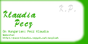 klaudia pecz business card